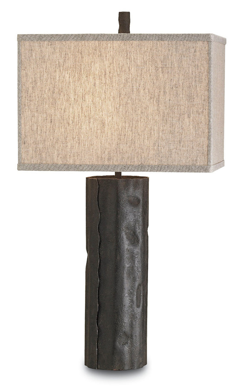 Currey and Company 6868 One Light Table Lamp, Mole Black Finish-LightingWellCo