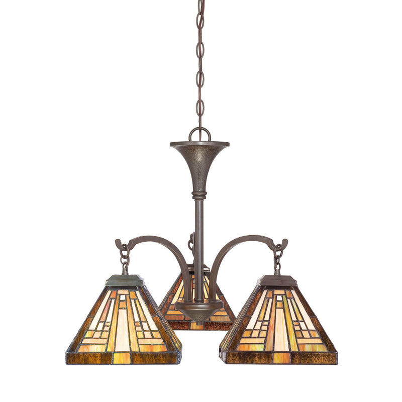 Quoizel TFST5103VB Three Light Chandelier, Vintage Bronze Finish - LightingWellCo