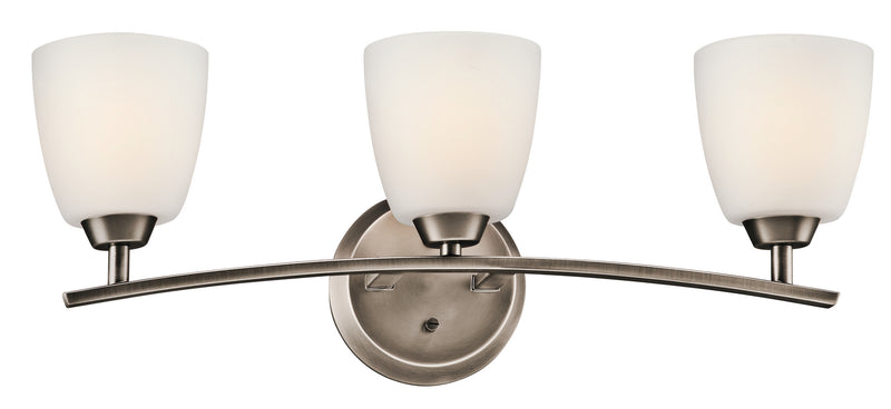 Kichler 45360BPT Three Light Bath, Brushed Pewter Finish - LightingWellCo