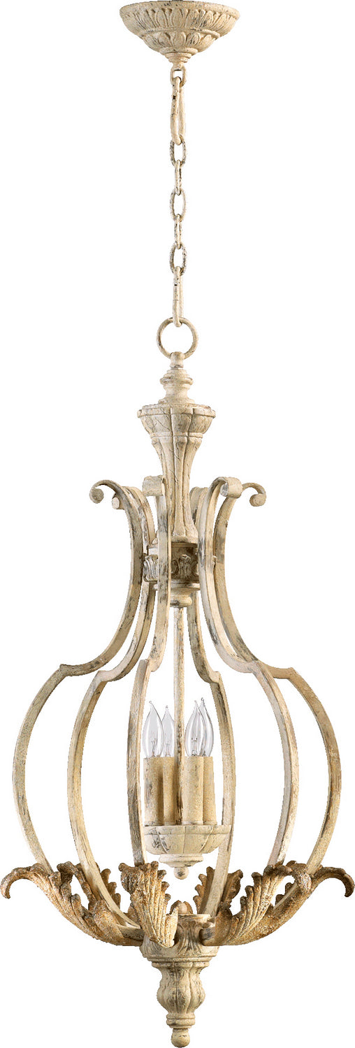 Quorum 6837-4-70 Four Light Entry Pendant, Persian White Finish - LightingWellCo