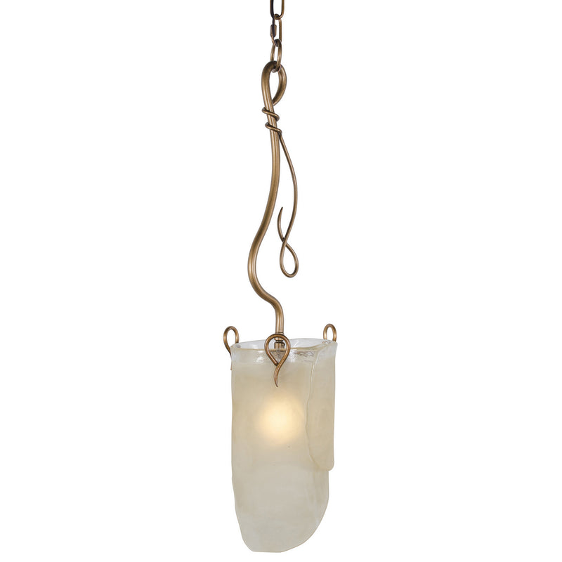 Varaluz 126M01HO One Light Mini Pendant, Hammered Ore Finish - LightingWellCo