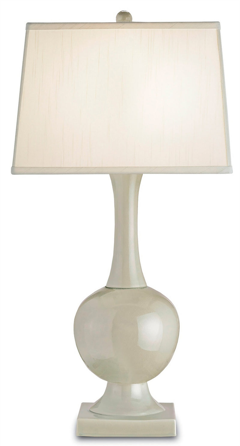 Currey and Company 6495 One Light Table Lamp, Pale Celadon Crackle Finish-LightingWellCo