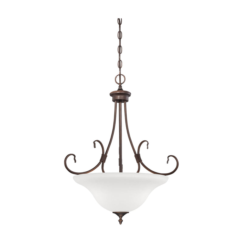 Millennium 1383-RBZ Three Light Pendant, Rubbed Bronze Finish - LightingWellCo