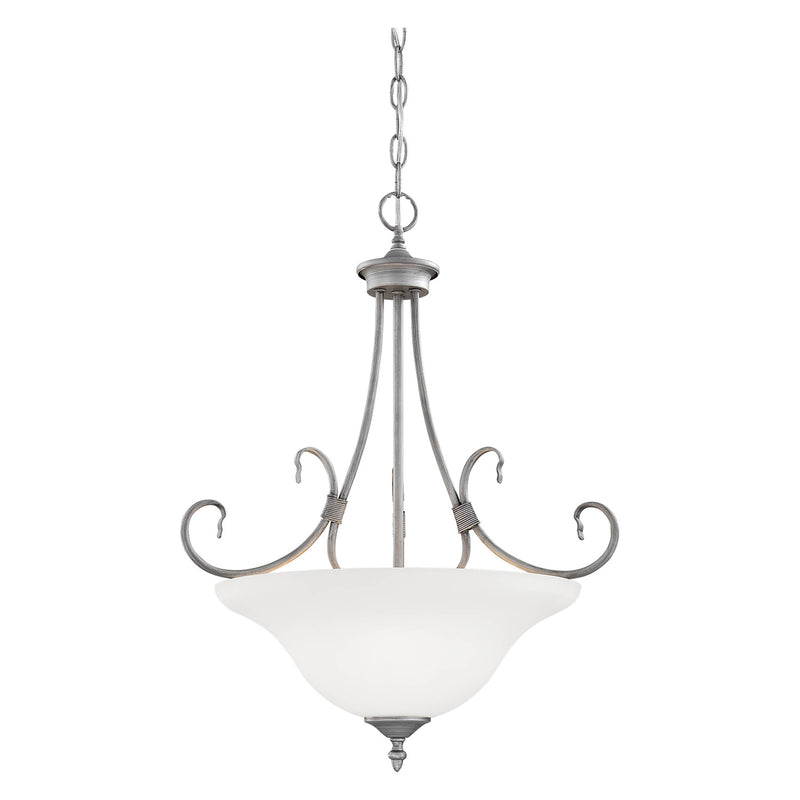 Millennium 1383-RS Three Light Pendant, Rubbed Silver Finish - LightingWellCo