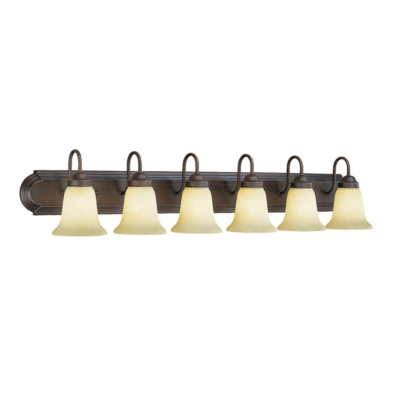Millennium 4086-RBZ Six Light Vanity, Rubbed Bronze Finish - LightingWellCo