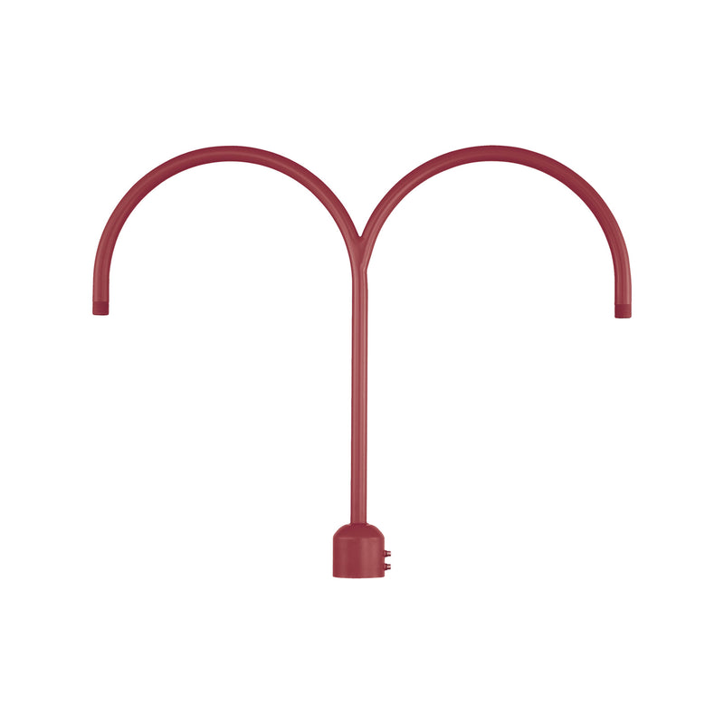 Millennium RPAD-SR Two Light Post Adapter, Satin Red Finish - LightingWellCo