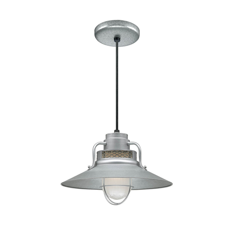 Millennium RRRC14-GA One Light Pendant, Galvanized Finish - LightingWellCo