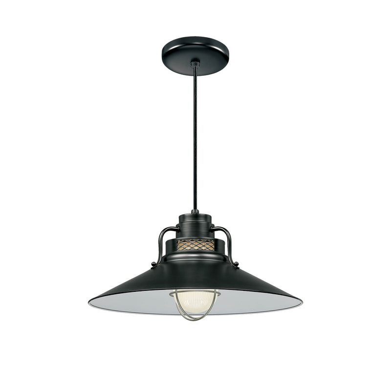 Millennium RRRC18-SB One Light Pendant, Satin Black Finish - LightingWellCo