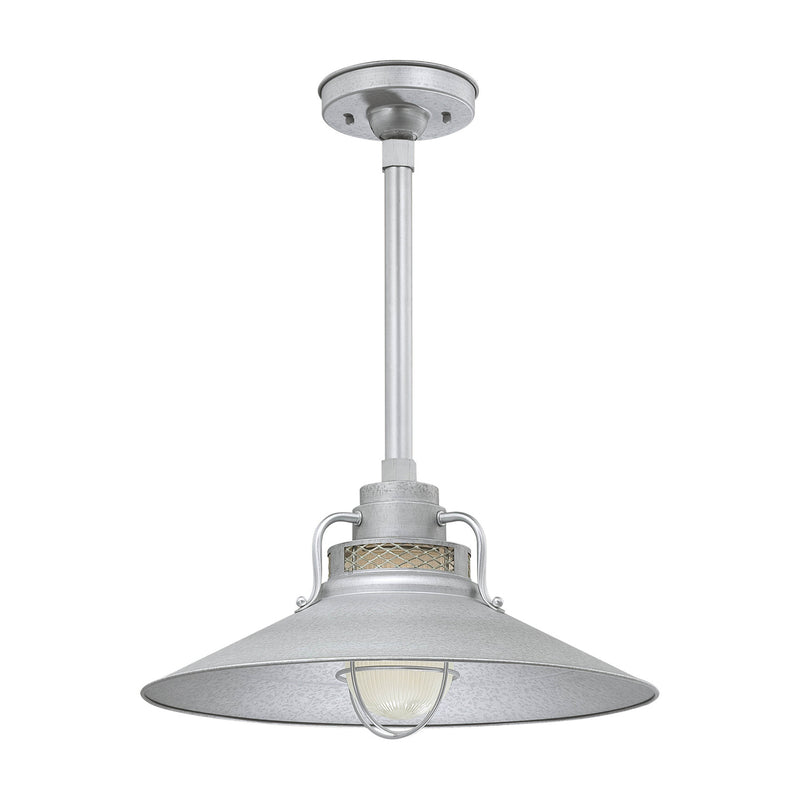 Millennium RRRS18-GA One Light Pendant, Galvanized Finish - LightingWellCo