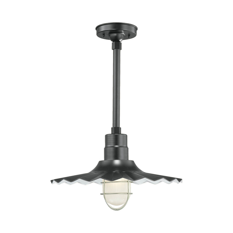 Millennium RRWS18-SB One Light Pendant, Satin Black Finish - LightingWellCo