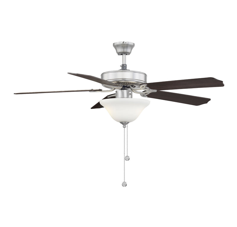 Savoy House First Value 52-ECM-5RV-SN 52``Ceiling Fan, Satin Nickel Finish - LightingWellCo