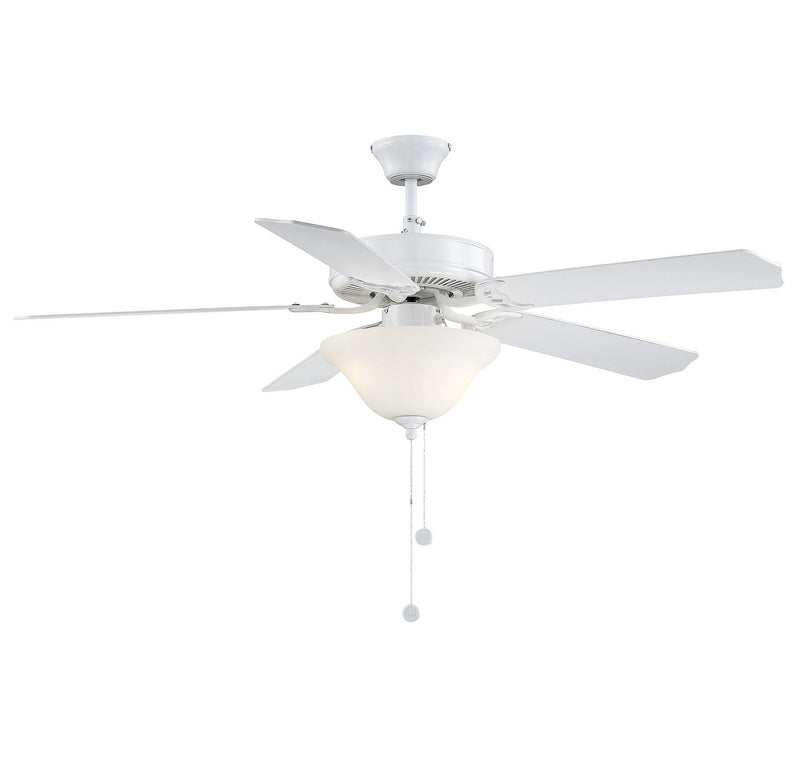 Savoy House First Value 52-ECM-5RV-WH 52``Ceiling Fan, White Finish - LightingWellCo