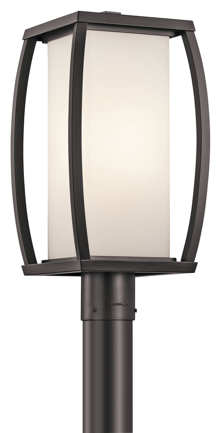 Kichler 49342AZ One Light Outdoor Post Mount, Architectural Bronze Finish - LightingWellCo