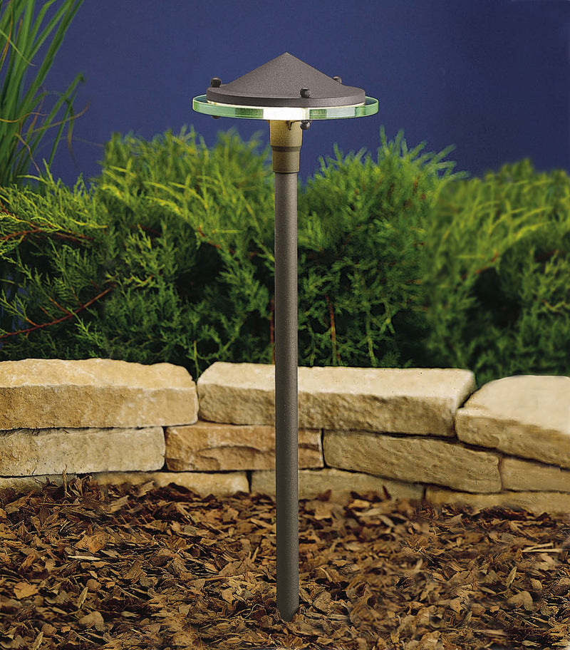 Kichler 15317AZT One Light Path & Spread, Textured Architectural Bronze Finish - LightingWellCo
