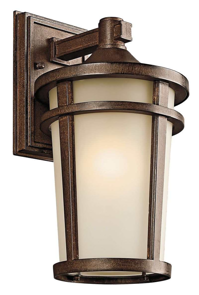 Kichler 49072BST One Light Outdoor Wall Mount, Brown Stone Finish - LightingWellCo
