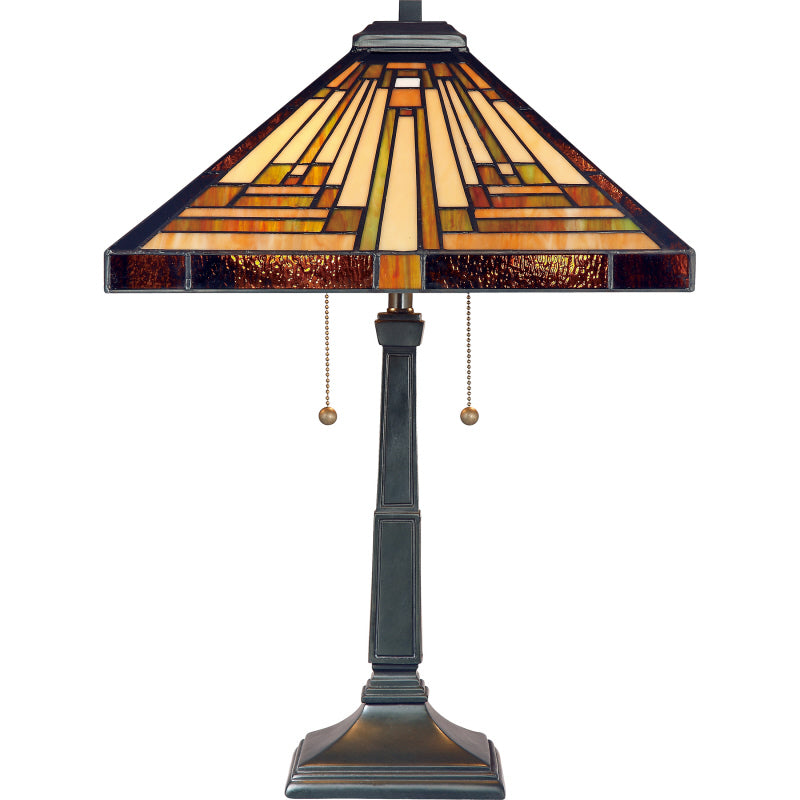 Quoizel TF885T Two Light Table Lamp, Vintage Bronze Finish - LightingWellCo