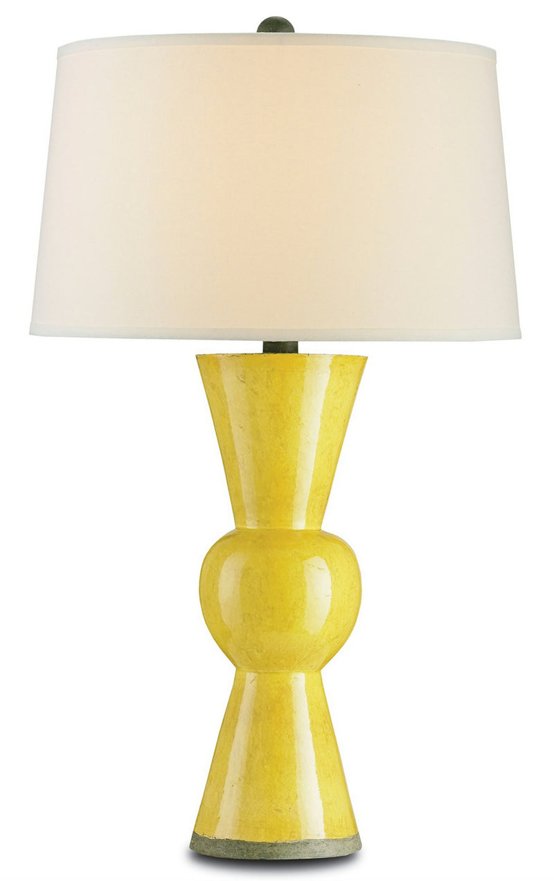 Currey and Company 6382 One Light Table Lamp, Yellow Finish-LightingWellCo