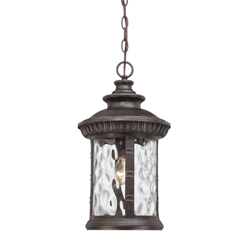 Quoizel CHI1911IB One Light Outdoor Hanging Lantern, Imperial Bronze Finish - LightingWellCo