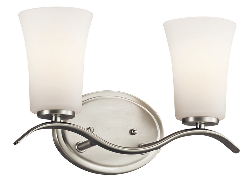 Kichler 45375NI Two Light Bath, Brushed Nickel Finish - LightingWellCo