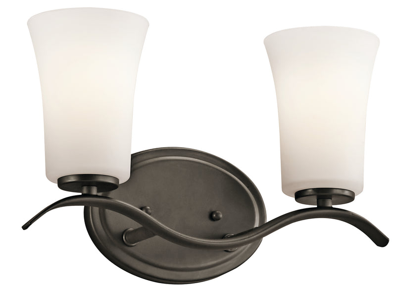 Kichler 45375OZ Two Light Bath, Olde Bronze Finish - LightingWellCo