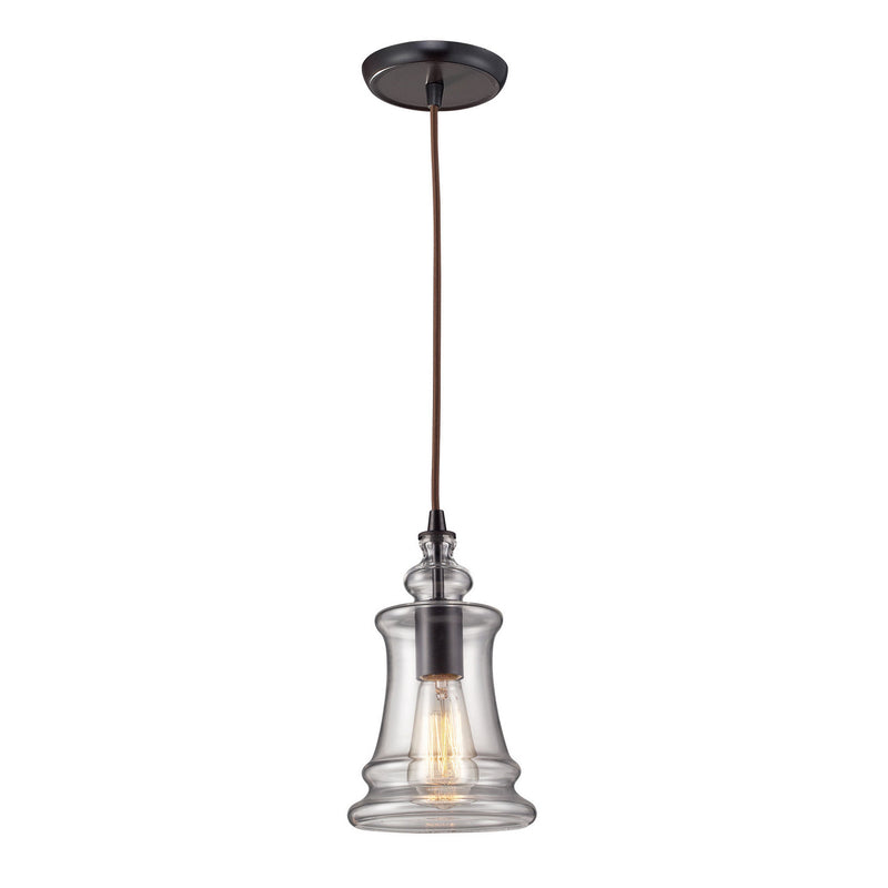 ELK Home 60042-1 One Light Mini Pendant, Oiled Bronze Finish-LightingWellCo