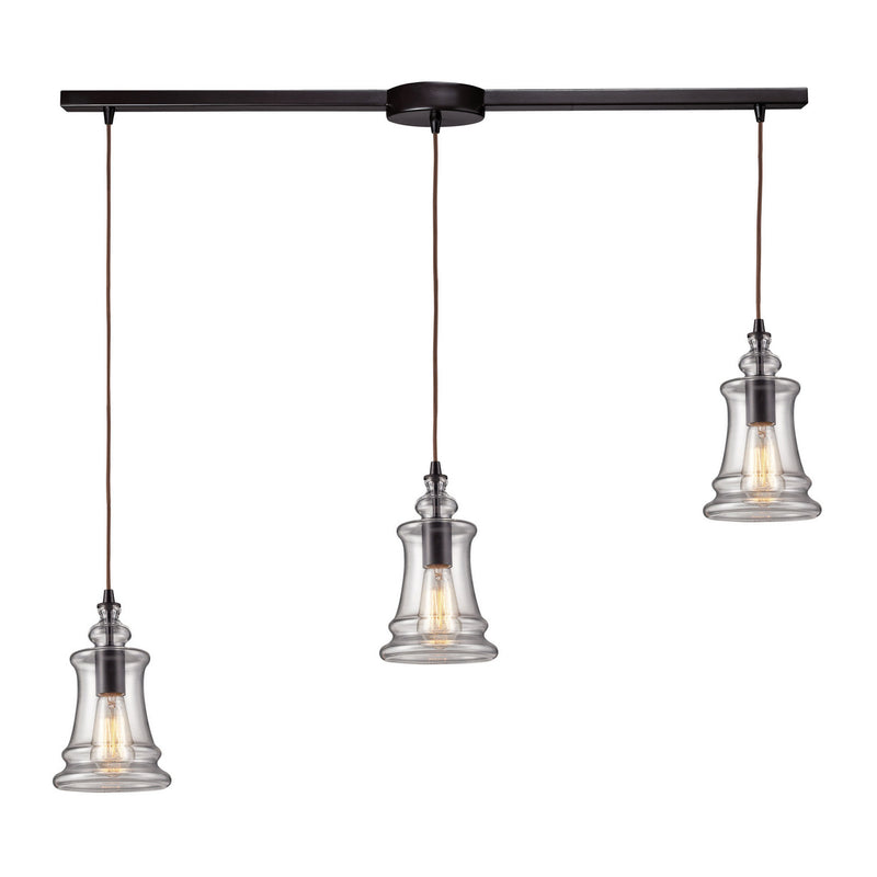 ELK Home 60042-3L Three Light Pendant, Oiled Bronze Finish-LightingWellCo