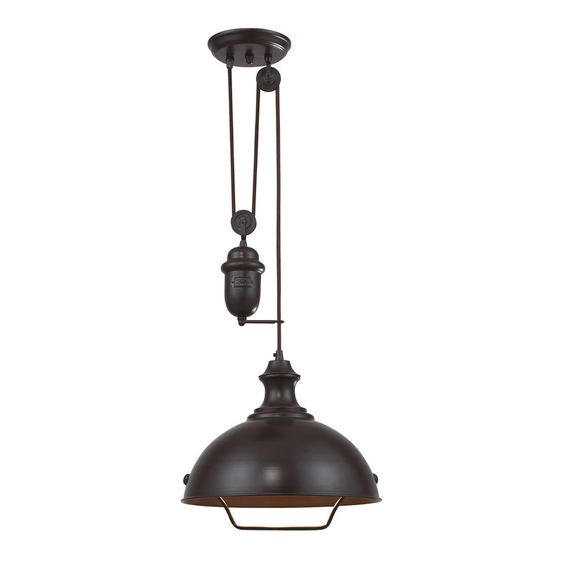 ELK Home 65071-1 One Light Pendant, Oiled Bronze Finish - At LightingWellCo