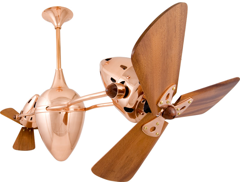 Matthews Fan Company Ar Ruthiane AR-CP-WD Ceiling Fan, Polished Copper Finish - LightingWellCo