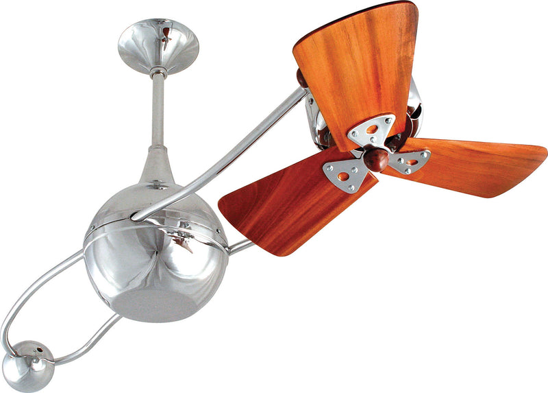 Matthews Fan Company Brisa 2000 B2K-CR-WD Ceiling Fan, Polished Chrome Finish - LightingWellCo