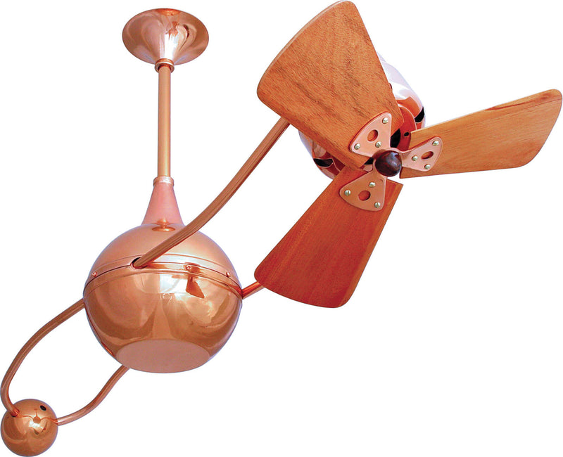 Matthews Fan Company Brisa 2000 B2K-CP-WD Ceiling Fan, Polished Copper Finish - LightingWellCo