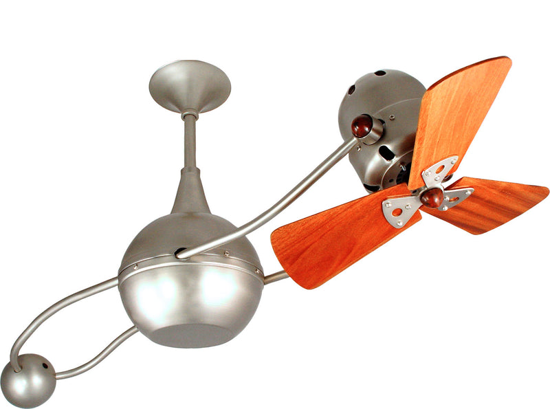 Matthews Fan Company Brisa 2000 B2K-BN-WD Ceiling Fan, Brushed Nickel Finish - LightingWellCo