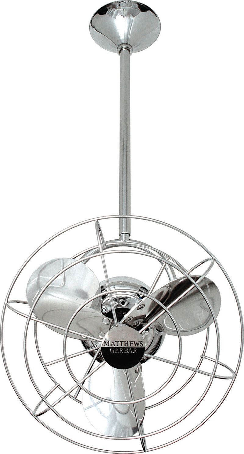 Matthews Fan Company Bianca Direcional BD-CR-MTL-DAMP 13``Ceiling Fan, Polished Chrome Finish - LightingWellCo