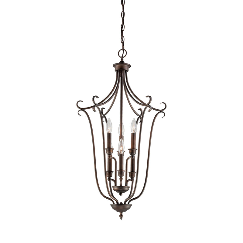 Millennium 1336-RBZ Six Light Pendant, Rubbed Bronze Finish - LightingWellCo