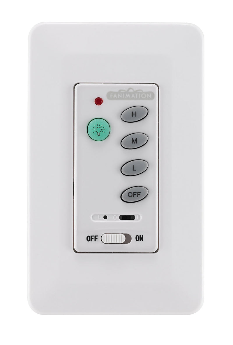Fanimation CWRL4WH Wall Control, White Finish - LightingWellCo