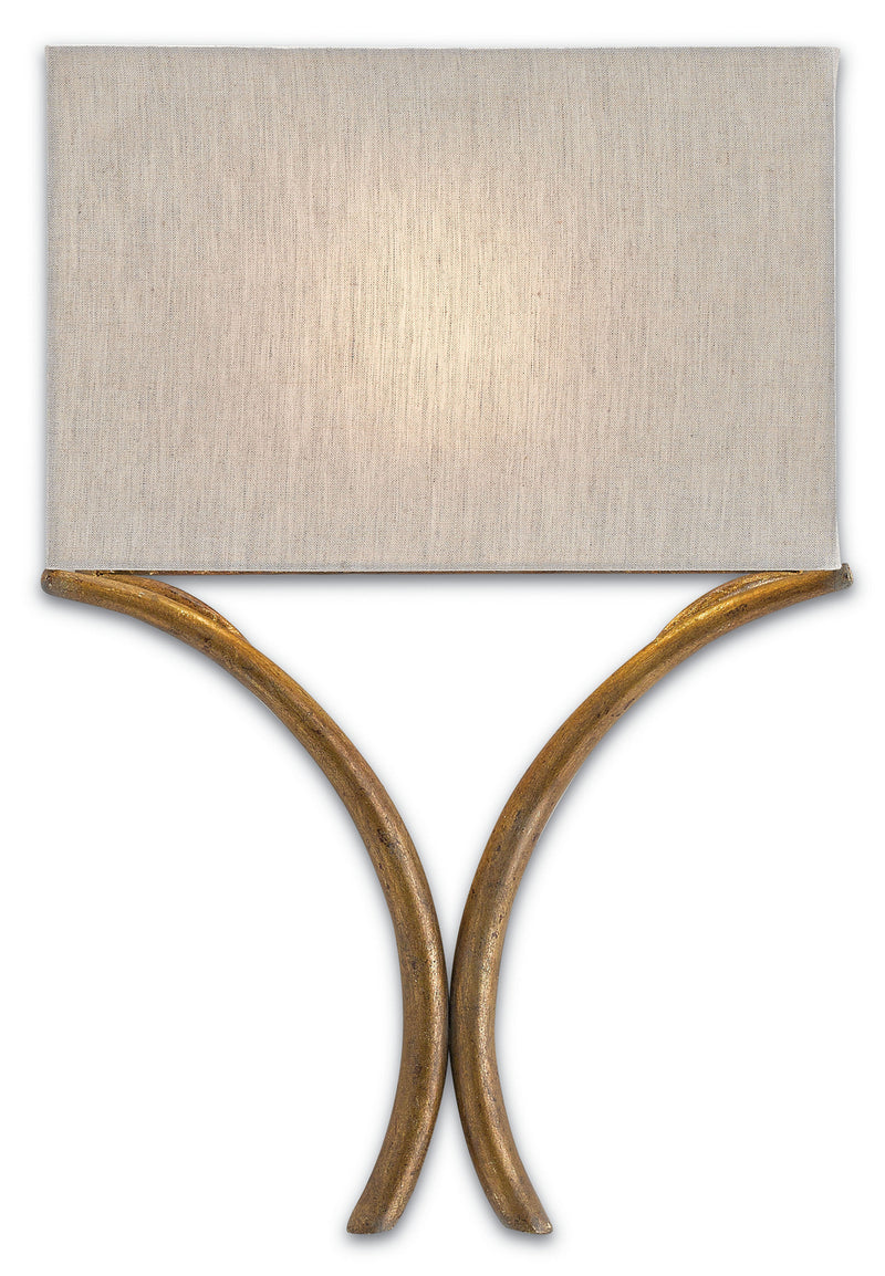 Currey and Company 5901 One Light Wall Sconce, French Gold Leaf Finish-LightingWellCo