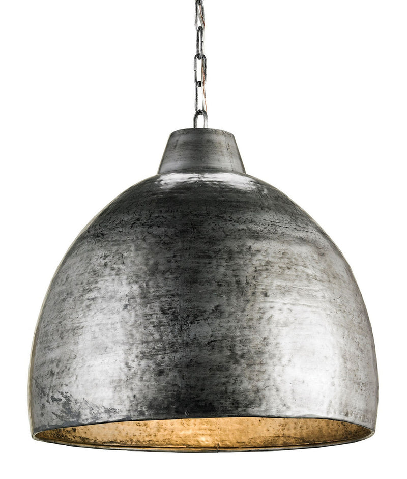 Currey and Company 9782 One Light Pendant, Blackened Steel Finish-LightingWellCo