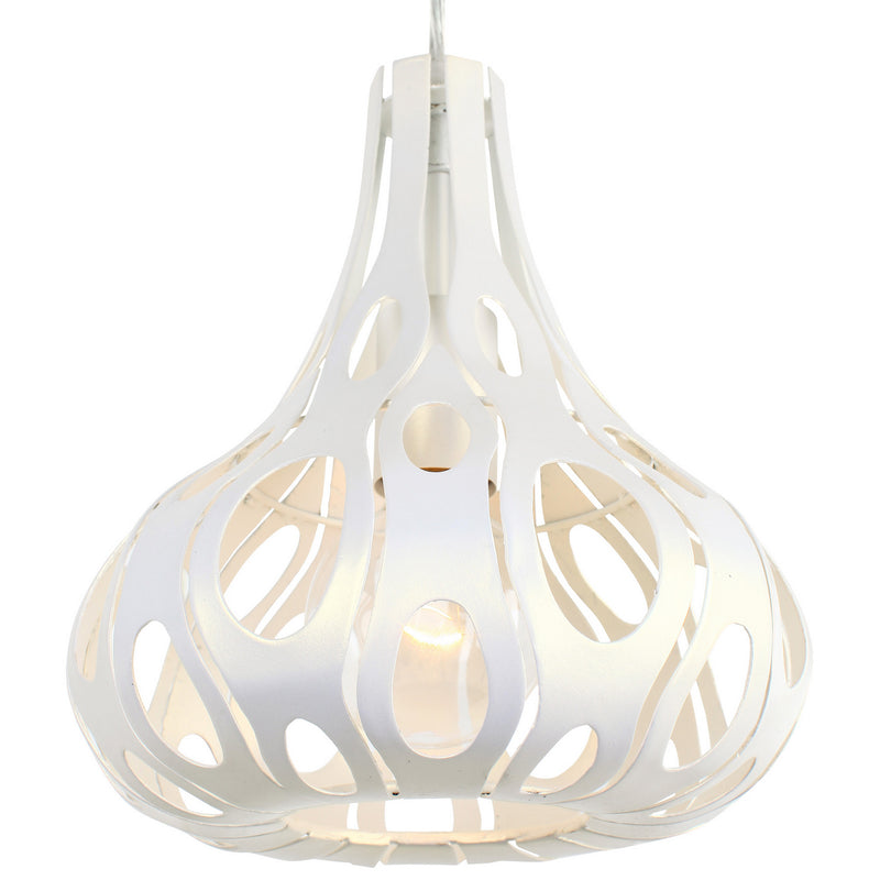 Varaluz 149P01PE One Light Pendant, Pearl Finish - LightingWellCo