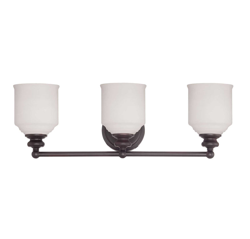 Savoy House Melrose 8-6836-3-13 Three Light Bath Bar, English Bronze Finish - LightingWellCo