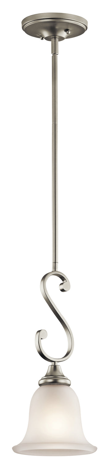 Kichler 43162NI One Light Mini Pendant, Brushed Nickel Finish - LightingWellCo