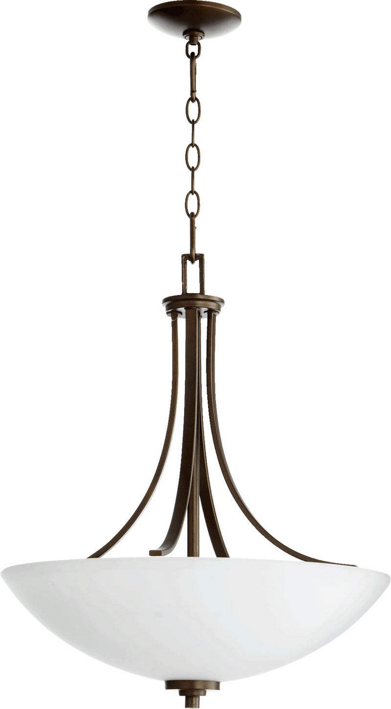 Quorum 8060-4-86 Four Light Pendant, Oiled Bronze Finish - LightingWellCo