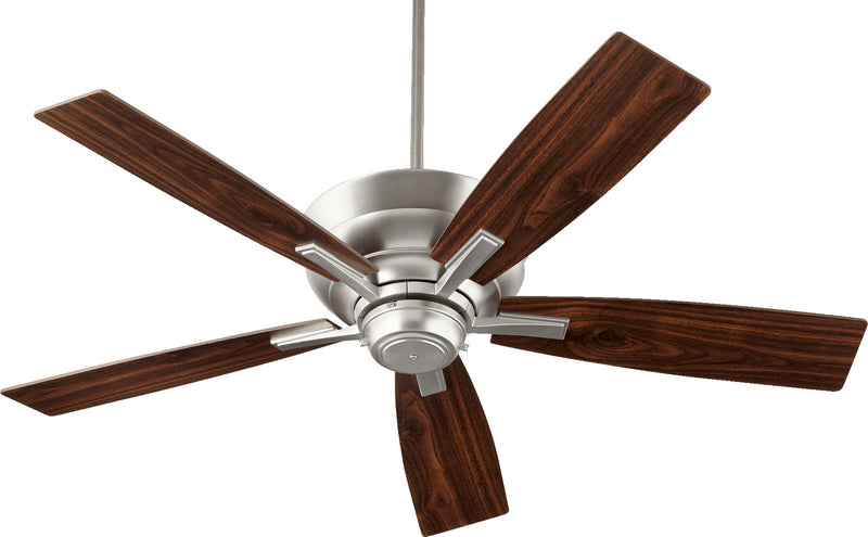 Quorum 94525-65 52``Ceiling Fan, Satin Nickel Finish - LightingWellCo