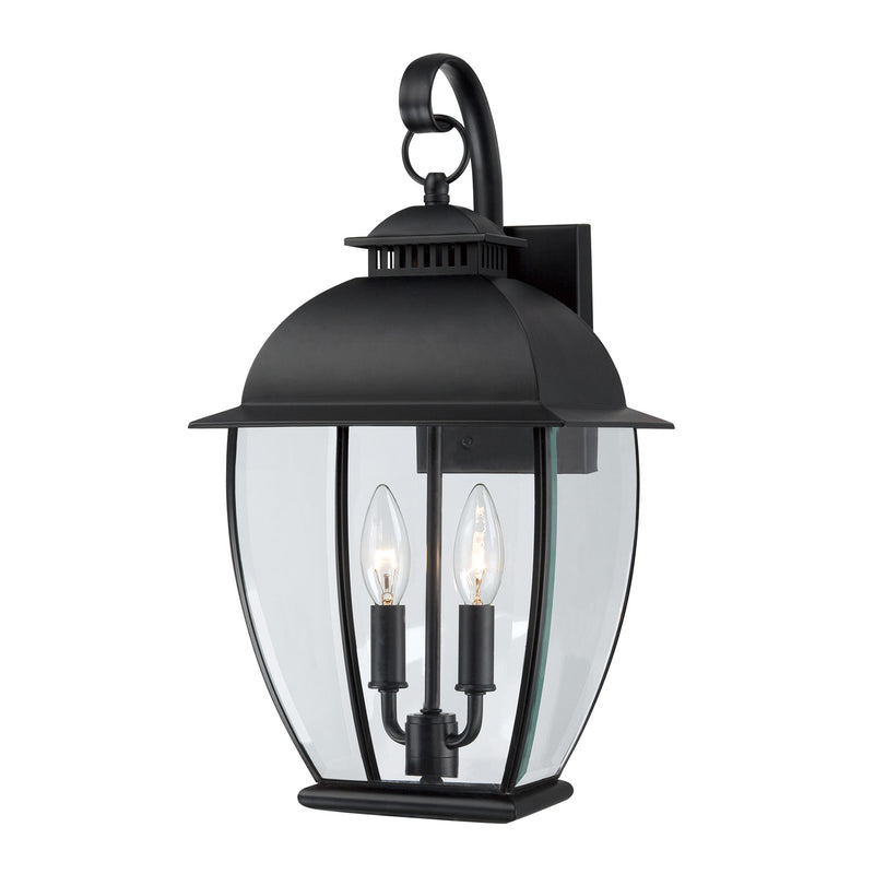 Quoizel BAN8409K Two Light Outdoor Wall Lantern, Mystic Black Finish - LightingWellCo