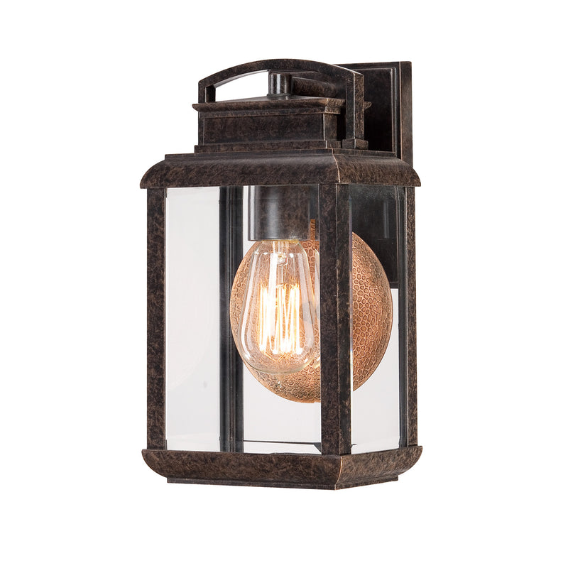 Quoizel BRN8406IB One Light Outdoor Wall Lantern, Imperial Bronze Finish - LightingWellCo