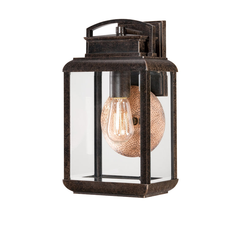 Quoizel BRN8408IB One Light Outdoor Wall Lantern, Imperial Bronze Finish - LightingWellCo