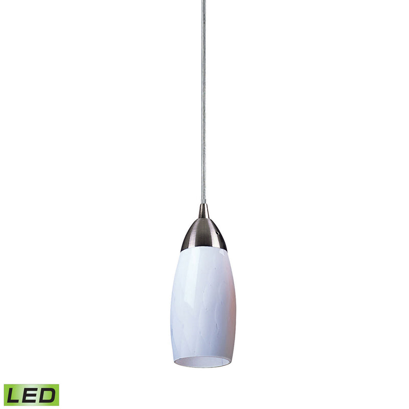 ELK Home 110-1WH-LED LED Mini Pendant, Satin Nickel Finish - At LightingWellCo