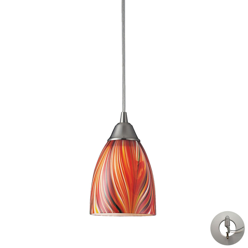 ELK Home 416-1M-LA One Light Mini Pendant, Satin Nickel Finish-LightingWellCo