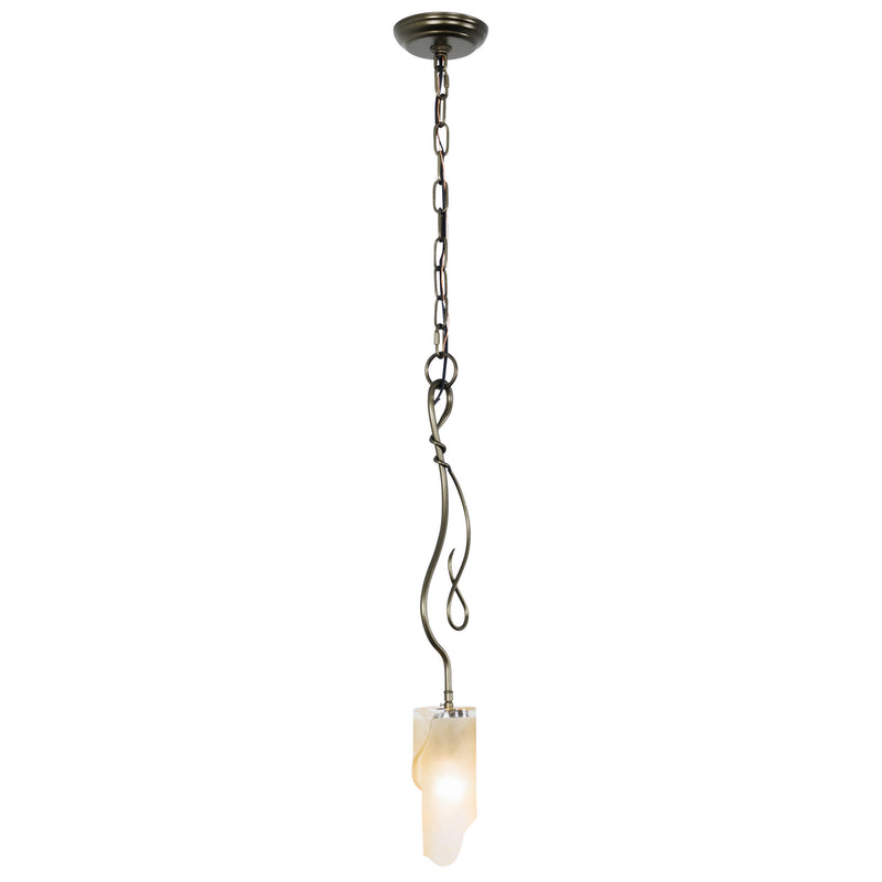 Varaluz 126M01SSG One Light Mini Pendant, Statue Garden Finish - LightingWellCo