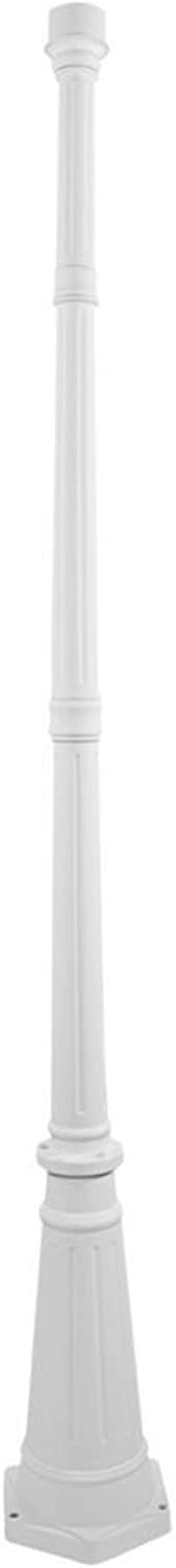 Gama Sonic GS-DP55F-WHT 6.5' White Decorative Post with 3" Fitter - LightingWellCo