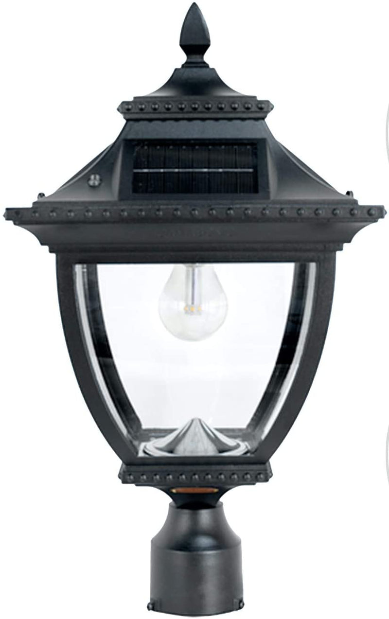 Gama Sonic GS-104B-FPW Pagoda Bulb Solar Lamp - Wall/Pier/3" Fitter Mount - LightingWellCo