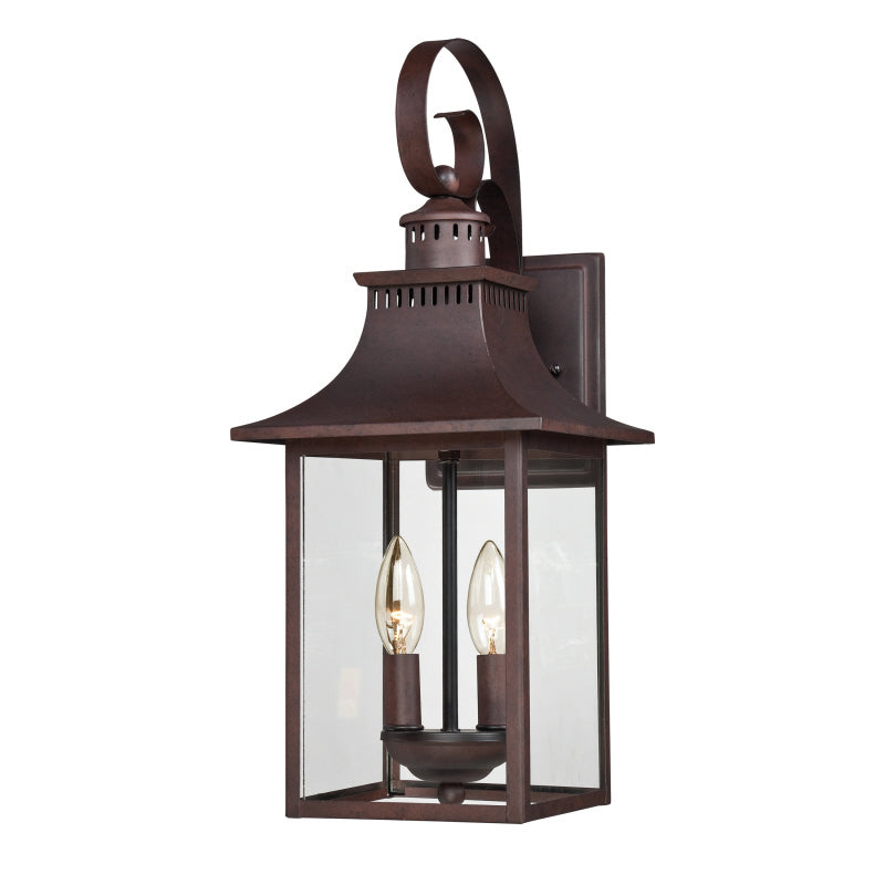 Quoizel CCR8408CU Two Light Outdoor Wall Lantern, Copper Bronze Finish - LightingWellCo